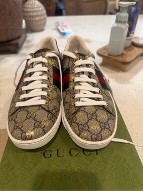 Gucci Ace Bee sneakers beige size EU37